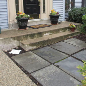 Flagstone front entry BEFORE Square
