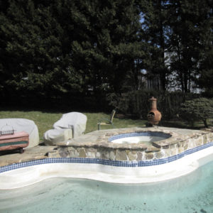 Paver Pool Deck Spa Patio BEFORE