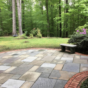 Stone and Brick Patio AFTER